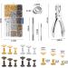 480 Sets Leather Rivet Kit - 4 Colors & 3 Sizes Rivets for Leather Crafts, Clothes, Shoes, Bags - Gold, Silver, Bronze, Gunmetal - Buy Online on GoSupps.com