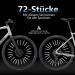 Piymnys Bicycle Spoke Reflectors - 72 Pieces Self-Adhesive Set with 2 Roller Reflector Tapes & 2 Sets of 3M Cat Eyes Stickers - Essential Bike Accessories for Safety - Buy Online on GoSupps.com