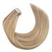 Shop Moresoo Real Hair Tape-In Extensions - 50cm 20pcs Remy Medium Brown & Platinum Blonde | International Shipping - Buy Online on GoSupps.com