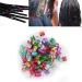 100 Colorful Aluminum Hair Mesh Rings - Adjustable Dreadlocks Cuffs Pearl Metal Hair Jewelry for Braid & Wig Accessories - Buy Online on GoSupps.com