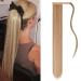 JJstar 70 cm Long Straight Ponytail Hairpiece Synthetic Hair Extension Braid Extension for Women Girls (Dirty Blonde)