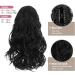 REECHO 12 Inch Short Curly Claw Clip Ponytail Extension | Natural Wavy Synthetic Hairpiece for Women - Black - Buy Online on GoSupps.com