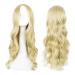 EUPSIIU Long Light Blonde Wave Wigs for Women Girls 27 Long Curly Wigs Ladies Fancy Dress Wig Synthetic Hair Women's Full Hair Long Replacement Wigs for Cosplay Party Daily Use (Light Blonde)