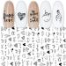 10 Sheets Geometry Nail Art Stickers Decals Self-Adhesive Black Heart Irregular Shaped Nail Supplies Nail Art Design Decoration Accessories - Buy Online on GoSupps.com