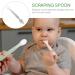 NUOBESTY Double Head Baby Silicone Food Spoon - Portable Mud Scraping Scraper for Babies - Green - Buy Online on GoSupps.com