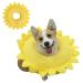 Ieuumler inflatable breaker crause dog adjustable convenient dog collar leak protection for dogs & cats After the operation biting and scratching EU004 (Sunflower M) Sunflower M