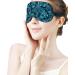 Teal Flower Skull Funny Sleep Mask - Adjustable Elastic Strap for Men and Women - Blackout Eye Shade for Sleeping, Travel, Nap - Cute Design - 1 Count - Buy Online on GoSupps.com