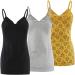 MANCI Nursing Tank Cami Maternity Pajama Top Sleep Bra for Breastfeeding - Women's Cotton - M Black/Gray/Yellow - Buy Online on GoSupps.com