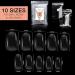 Vixi 600 Medium Oval Nail Set with Prep File - 10 Sizes Clear Express Full Cover False Fingernail Extensions for Salon & Home Use - Buy Online on GoSupps.com