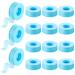 Nuanchu 12 Rolls Silicone Tape Bulk  Reusable Adhesive Silicone Tape for Sleeping  Skin  Lash  Easy to Remove (Blue  0.5 Inch x 3.9 Yards) 0.5 Inch x 3.9 Yards Blue