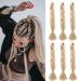Flosius 24 inch Jumbo Braids Kunsthaar Hair 6 Pieces for synthetic crochet hair box braid hair extension braid hair braid extension afro box braiding (61 cm (6 Pack) medium blonde)