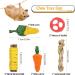 AKlamater Bunny Chew Toys - 9Pcs Rabbit Treats for Teeth & Playtime | Loofah & Wood for Rabbit, Chinchilla, Guinea Pig, Hamster - Buy Online on GoSupps.com