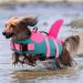 Shop Cit toile Dog Life Jacket - Shark Design Safe & Lightweight Swimming Vest for All Dog Sizes - Reflective & Durable in Denim Blue XL Pink + Blue - Buy Online on GoSupps.com