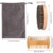 3pc Beard Comb Brush Set with Natural Boar Bristle and Wood Combs - Men's Grooming Kit with Velvet Travel Pouch - Buy Online on GoSupps.com