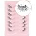 ONLYALL Half Eyelashes - Natural Wispy Look | 3D Faux Mink Clear Band Lashes | Pack of 7 Couples - Buy Online on GoSupps.com