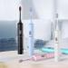 Dikla Rechargeable Electric Toothbrush for Adults | Whitening Sonic Technology | 8 Replacement Brush Heads | Lasts 90 Days | Deep Cleaning | Black - Buy Online on GoSupps.com