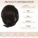 Buy BARSDAR HAARDIAD Hair Extensions | Short Ponytail Roll Straight Synthetic Hair Scrunchy for Women Dark Brown 20cm - Buy Online on GoSupps.com
