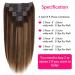 Hair Extensions Chocolate Brown and Caramel Blonde with Brown Roots 16"-24" Clip in Hair Extensions Human Hair Silky Straight Double Weft Lace Clip in Hair Natural Human Hair(18inches) 18inches 120g/Set - Buy Online on GoSupps.com