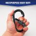 XTEK Climbing Carabiner Clip - UIAA Certified 25kN - Large Heavy Duty Steel Carabiners for Climbing, Hammocks & Camping - 2pc - Buy Online on GoSupps.com