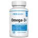 PEScience Omega-3+, 440mg EPA and 240mg DHA Fish Oil Supplement, Easy to Swallow Small Size Softgel, No Taste, 60 Servings
