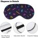 80s 90s Memphis Shape Sleep Mask - Adjustable Strap Eye Cover for Sleeping and Travel - Blocks Light for Night and Nap - Unisex Design - Buy Online on GoSupps.com