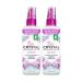 Crystal Mineral Deodorant Spray - Unscented Body Deodorant With 24 Hours Odor Protectio Non-Staining & Non-Sticky  Aluminum Chloride & Paraben Free - 4 Fl Oz - Pack of 2