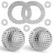 2 pieces Magnetic Acupressure Balls & 5 acupressure ring & 2 acupressure bracelet 32mm hedgehog ball small metal and massage ranges for fingers for stress relief or massage