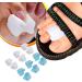 Silicone Toe Corrector Gel Separators - 6 Pairs for Bunion Pain Relief and Toe Alignment - Blue White - Buy Online on GoSupps.com