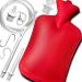 2 L Home Enema Bag Kit with 2 Enema Tips 60 inch Long Silicone Hose Controlable Water Flow Valve Hot-Water Bottle for Colon Cleansing Enemas(Red)