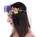 Boho Flower Crown | Purple Violet Wedding Girls Headband Wreath Halo for Celebrations & Parties - Buy Online on GoSupps.com