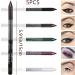 Colorful Eyeliner 5PCS Eyeliner Pencil 5 Colors Waterproof Neon Eyeliner Waterproof Eyeliner Long-Lasting Gel Eye Liner Portable Eye Makeup for Girl Women - Buy Online on GoSupps.com