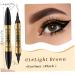 Eyebrow Pencil 2 in 1 Dual-ended Liquid Eyebrow Pen Waterproof & Long Lasting Smooth Liquid Eyeliner Pen Four-tip Brow Pencil Light Coffee - Buy Online on GoSupps.com