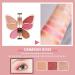 Butterfly Shape Eyeshadow Palette - Professional Nudes Warm Natural Eye Shadows Highly Pigmented - Waterproof Eye Makeup with Butterfly Shape Travel Size 12b Crimson Rose Color - Buy Online on GoSupps.com