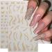 8 Leaves French Nail Ticker | Self-Adhesive Glitter Gold Nail Art Stickers - Butterfly & Star Designs - Perfect Nail Accessories for Stunning Nail Designs - Buy Online on GoSupps.com