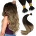 Youngsee nanoring Extensions Balayage Nanoring Extensions real hair 1g brown balayage blonde nanoring hair extensions 55cm nano extensions real hair nano rings hair nano beads remy smooth 50g #2/6/24 55 cm-nano #2/6/24