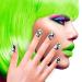 NET TOYS Artificial Fingernails Neon Dots Self-adhesive 80s Artificial Nails Colorful Nails to Stick on False Nails Party Disco