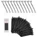 Enselling Hair Grips Pack of 50-5.5cm - Crimped Blonde Bobby Pins for Women Girls and Hairdressing Salons -Perfect for Thick Thin & Curly Hair Styling (Black)