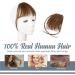 BARSDAR Clip in Fringe Human Hair 100% Real Hair Extensions - 6# Medium Brown French Bangs for Women - Buy Online on GoSupps.com