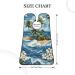 Hawaiian Beach Scene Beard Bib Apron | Non-Stick Hair Catcher for Shaving | Perfect Gift for Men - One Size Black - Buy Online on GoSupps.com