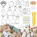 Apiemo 138 Pcs Polymer Clay Cutters Set  Classic Shapes Clay Earring Cutters Molds for Polymer Clay Earring Jewelry Making with Earring Cards Bag  Earring Hooks  Jump Rings M1