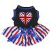 Petitebelle Britain Heart Puppy Dog Dress (Black/Stripes XX-Large) XX-Large Black/Stripes