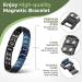 MagEnergy Titanium Steel Magnetic Bracelet for Men | Double Row Ultra Strength Magnets | Adjustable Links Removal Tool | Jewelry Gift Box | Two Blue Line Design - Buy Online on GoSupps.com