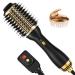 4-in-1 Hot Air Brush with Oval Barrel - Salon-Grade Styling Tool for All Hair Types Golden