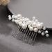 Ushiny Pearl Bride Wedding Hair Comb | Silver Headpiece & Bridal Accessories for Women & Girls - Shop Now! - Buy Online on GoSupps.com