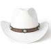 Lisianthus Women's Western Cowboy & Cowgirl Hat | Turquoise-White Wide Brim Style | Medium - Buy Online on GoSupps.com