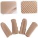 Lurrose 2 Pairs Silicone Finger and Toe Protectors - Gel Toe Sleeves for Corns and Calluses - Red and Earth Tones Nylon Casing - Buy Online on GoSupps.com