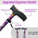 BeGrit Folding Walking Stick for Women - Adjustable & Lightweight Mobility Aid in Purple - Buy Online on GoSupps.com
