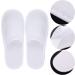 24 Pairs of White Disposable Spa Flip-Flop Slippers for Hotel Guests - Unisex Closed Toe Design for Super Comfort - Buy Online on GoSupps.com