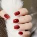 20 Stickers Semi Cured Gel Nail Polish Strips Gel Nail Stickers Nail Wraps Soft Self-Adhesive Gel Nail Stickers Red Glitter Firework Gel Nail Strips - UV/LED Lamp Required Burgundy Firework
