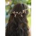 Missgrace Bridal Crystal Leaf Rose Gold Hair Pins - Pack of 3 | Wedding Hair Accessories - Buy Online on GoSupps.com